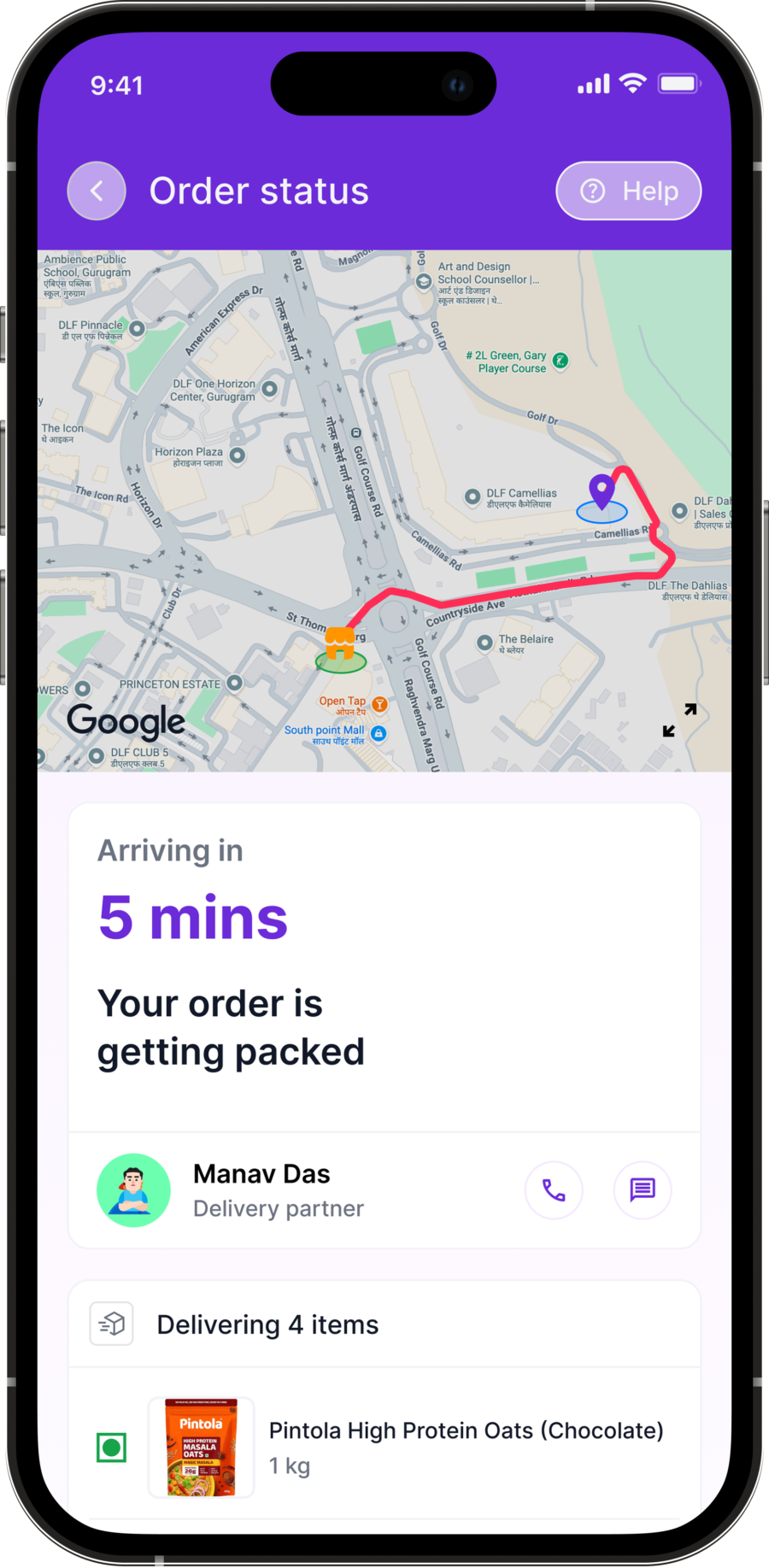 Zepto — order confirmation