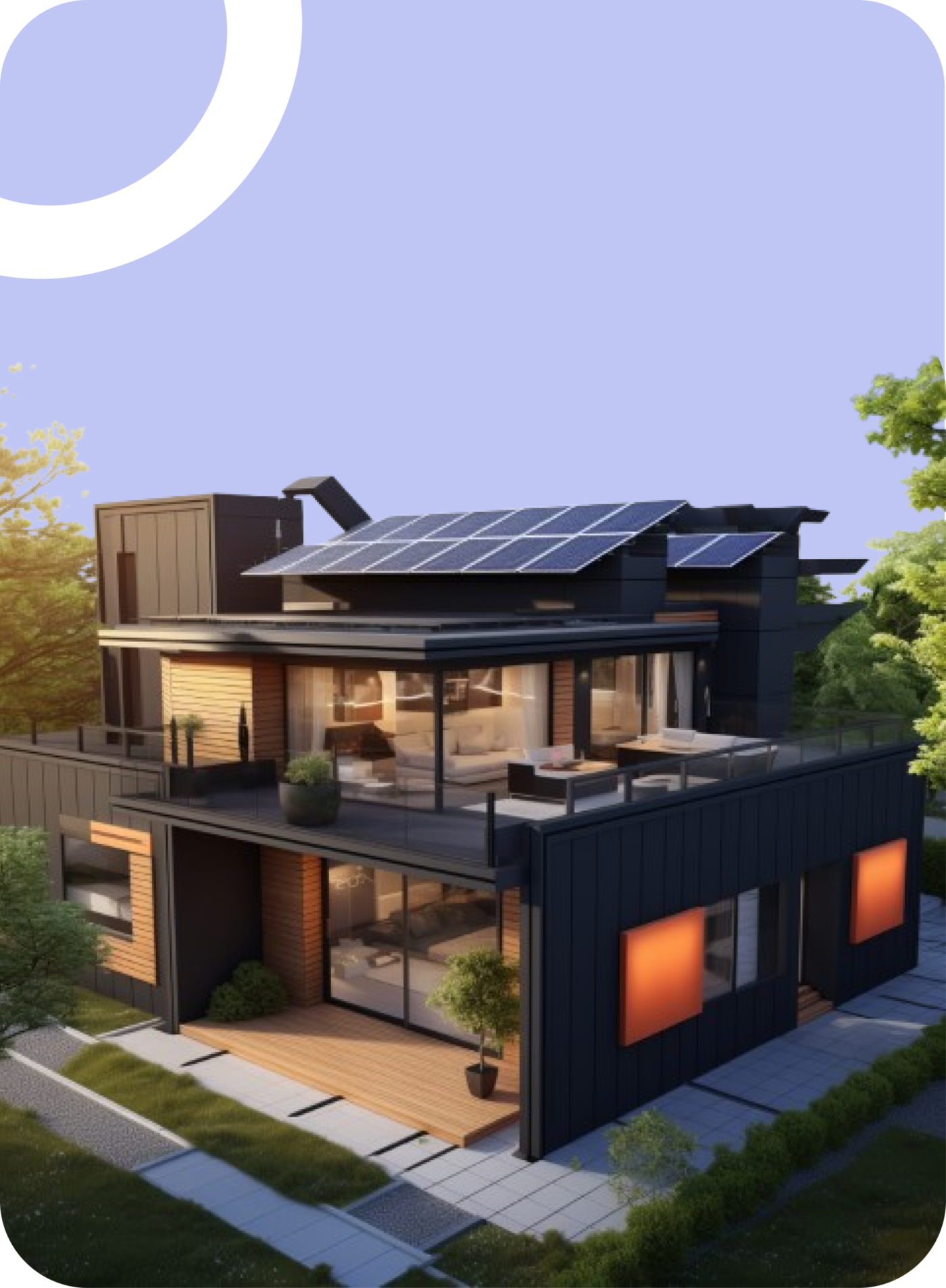 Solar home illustration