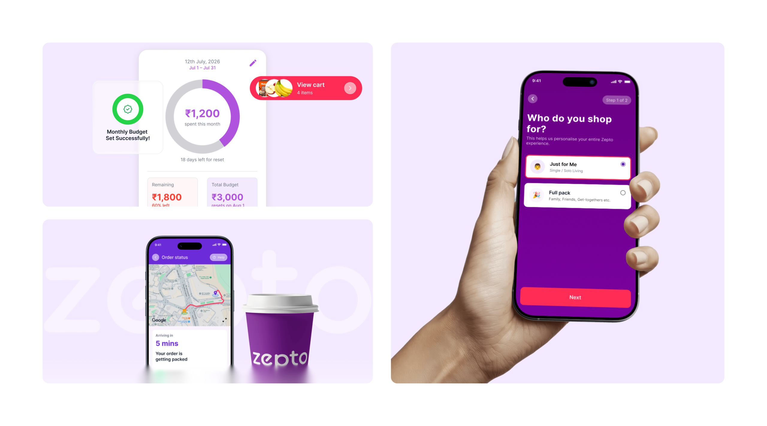 Zepto redesign — design decisions visualised